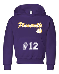 Plumerville Bulldog Hoodie with number