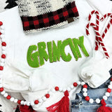 Grinchy Chenille Patch sweatshirt
