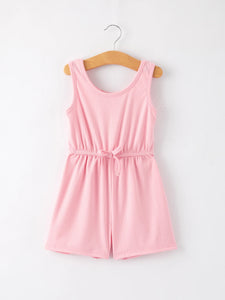 Pink Ribbed Romper