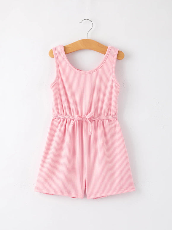 Pink Ribbed Romper