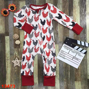 PRE ORDER red chickens bamboo pj