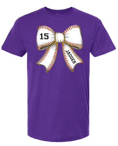 Plumerville Baseball bow Custom (PREORDER)