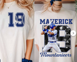 Custom Baseball Picture in Number- Tultex