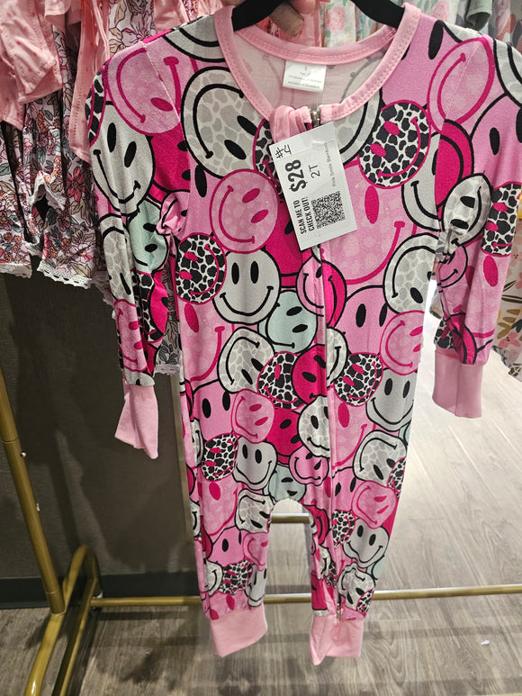 Pink Smile Bamboo Pjs - 1PC