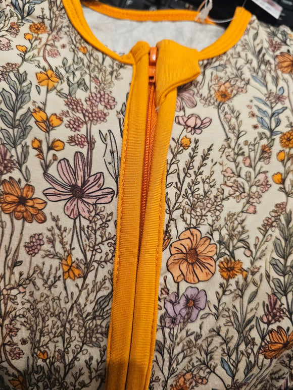 Orange Floral Bamboo