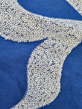 Blue & White Sequin Bow Tee