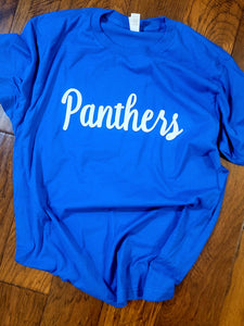 Panthers royal and white puff ink
