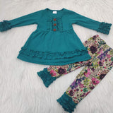 Ruffle detail solid top set