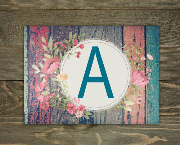 Colorful distressed Initial Cutting Board