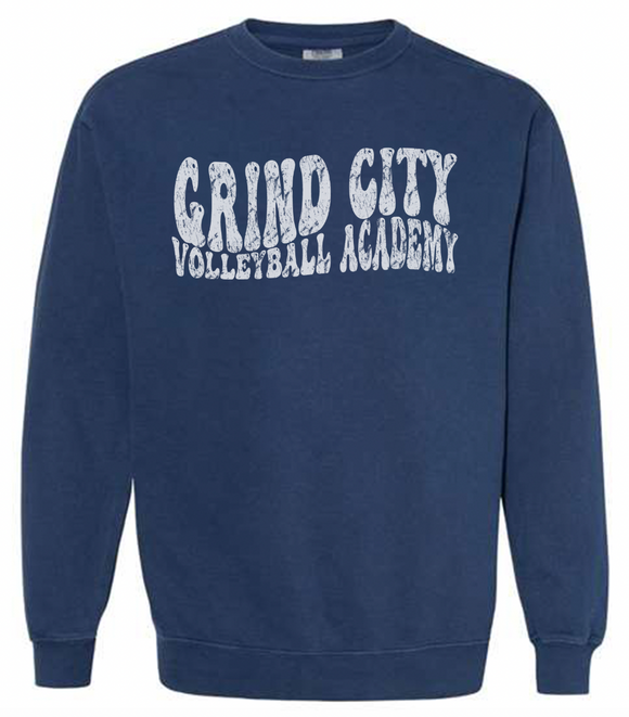 Retro Grind City |Navy| Comfort Color Sweatshirt