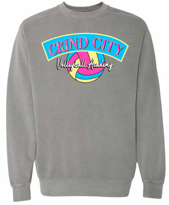 Neon Grind City Volleyball |Grey| Comfort Color Sweatshirt