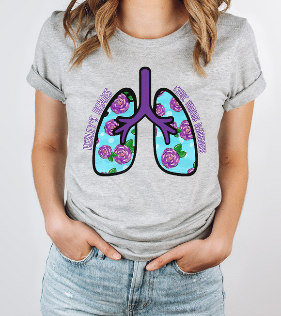 Hesley's Heroes floral lung design