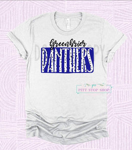 "ASHLEY"  Spirit tee- GB Panthers