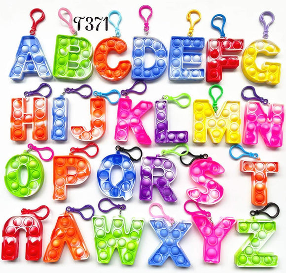 Alphabet popit keychain